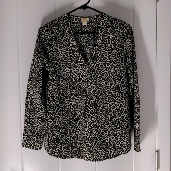 Leopard print blouse, j.crew top, - Picture 1 of 6